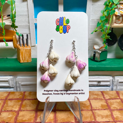 Garlic Bundle Post-Dangle Earrings
