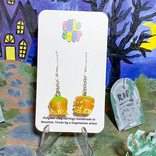 Chopped Nuts Caramel Apple Earrings