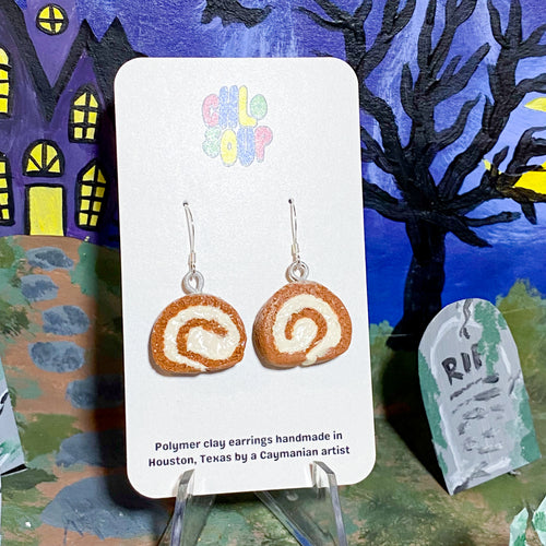 Pumpkin Roll Slice Earrings