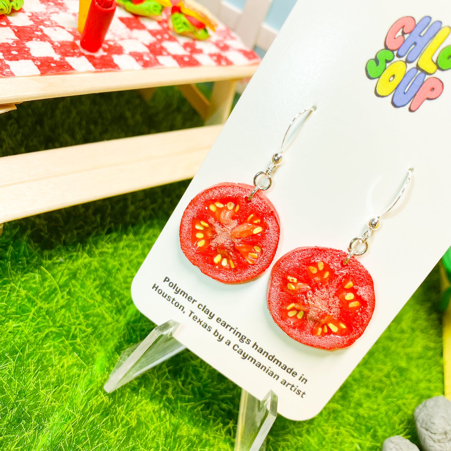 Mini Tomato Slice Earrings