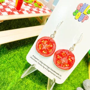 Mini Tomato Slice Earrings