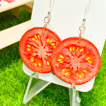 Load image into Gallery viewer, Tomato Slice Earrings