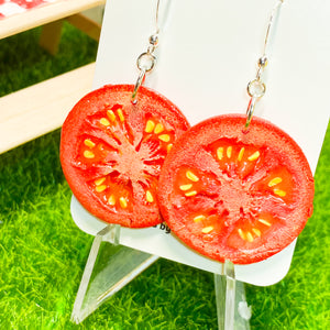 Tomato Slice Earrings