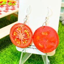 Load image into Gallery viewer, Tomato Slice Earrings