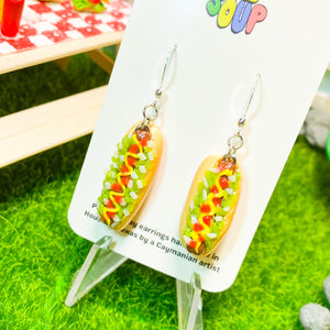 Relish Hot Dog Earrings