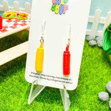 Load image into Gallery viewer, Mustard and Ketchup Bottle Earrings