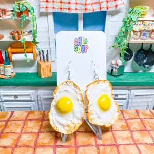 Mini Fried Egg Earrings