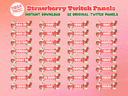 Strawberry Twitch Panels