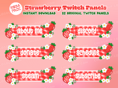 Strawberry Twitch Panels