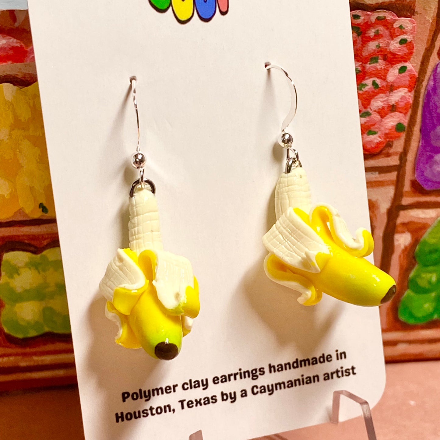 Mini Peeling Banana Earrings