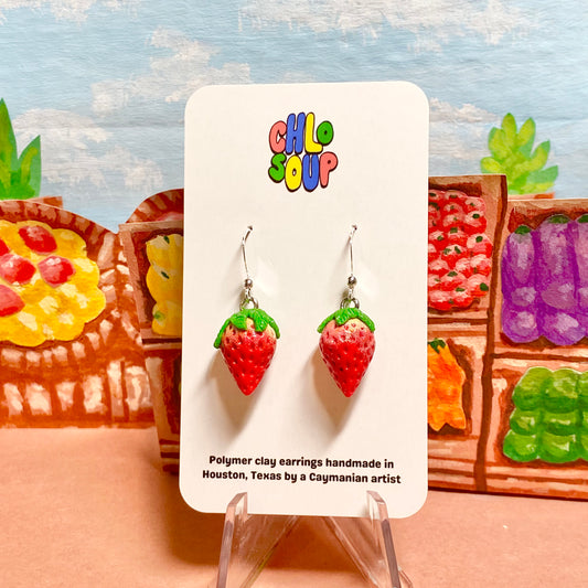 Small(er) Strawberry Earrings