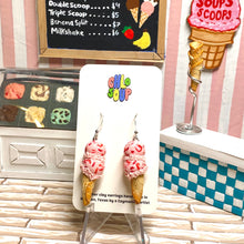 Load image into Gallery viewer, Double Scoop Strawberry Ice Cream Earrings