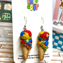 Load image into Gallery viewer, Double Scoop Superman Ice Cream Earrings