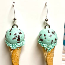 Load image into Gallery viewer, Mint Chip Ice Cream Earrings