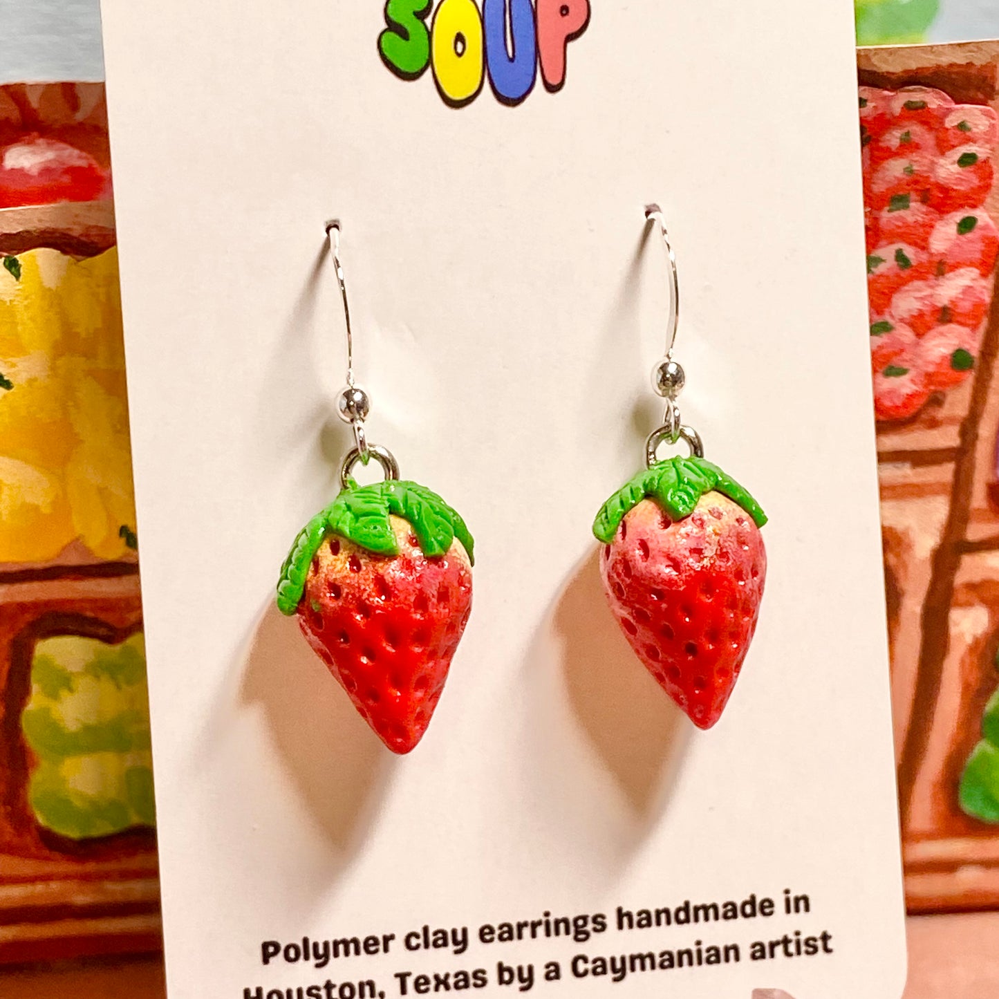 Small(er) Strawberry Earrings