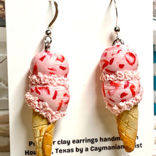 Load image into Gallery viewer, Double Scoop Strawberry Ice Cream Earrings