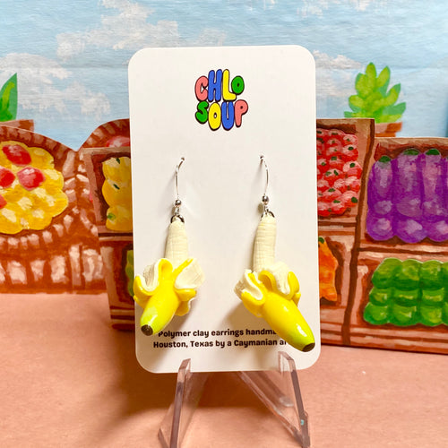Peeling Banana Earrings