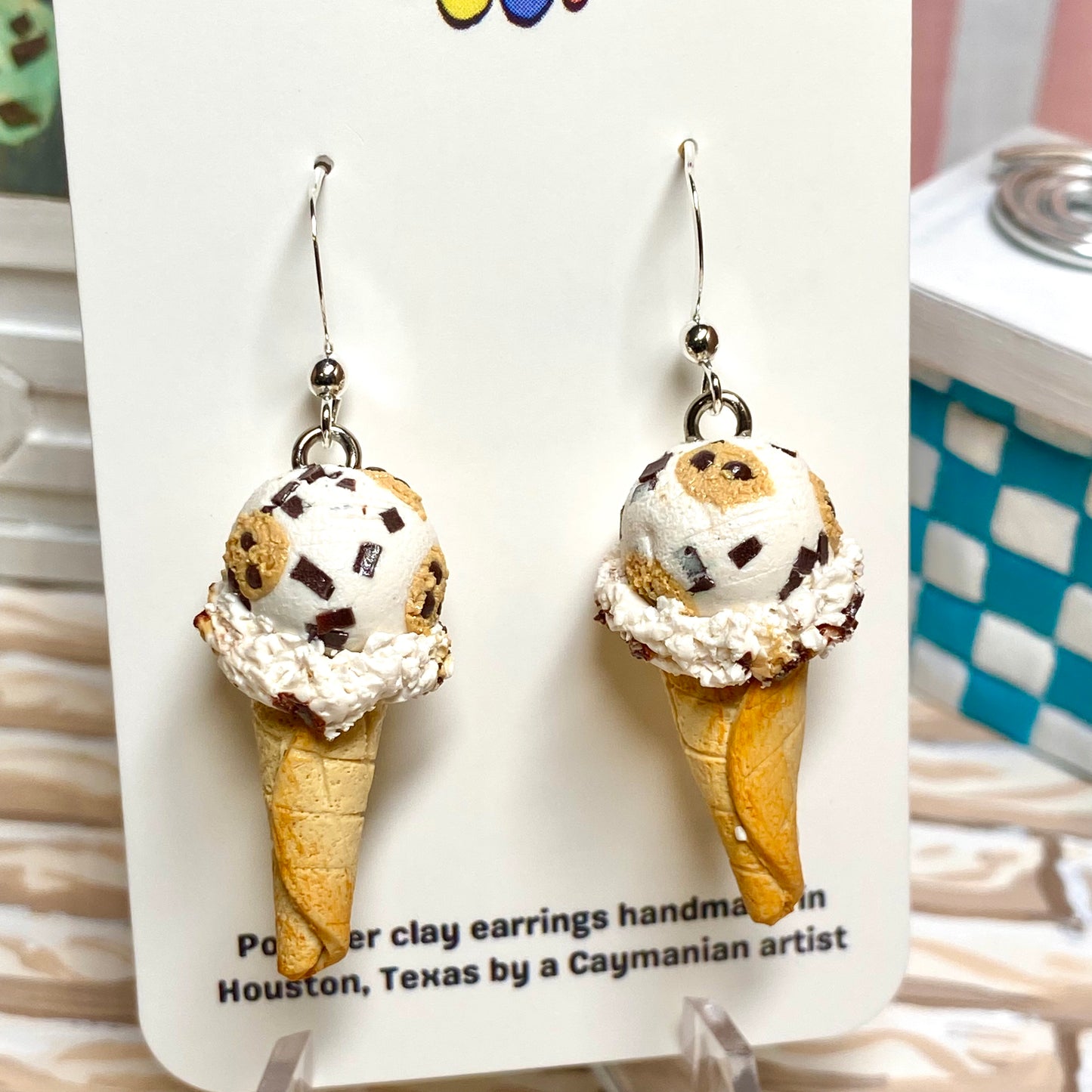 Cookie Dough Ice Cream Earrings