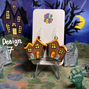 Large Haunted Gingerbread Houses - 7 Designs!