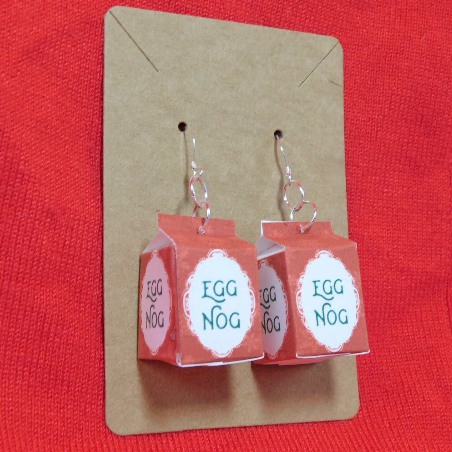 Egg Nog Carton Earrings