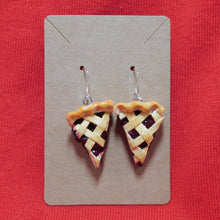 Load image into Gallery viewer, Blueberry Pie Slice Earrings
