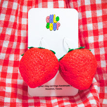 Load image into Gallery viewer, Squishy Strawberry Earrings