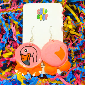Flamingo Zoo Pal Inspired Earrings