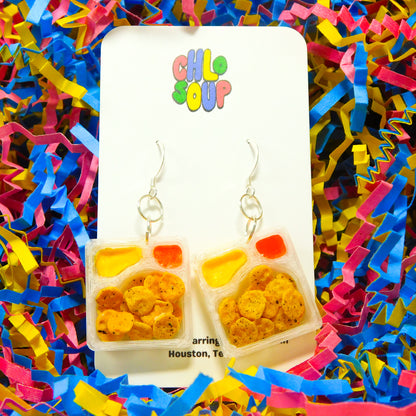Nacho Lunchable Tray Earrings