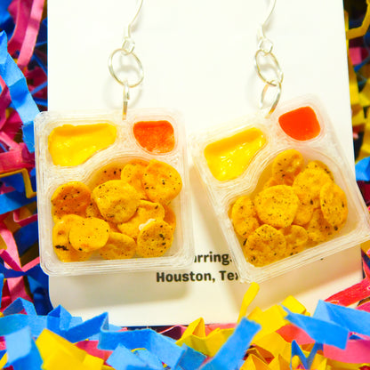 Nacho Lunchable Tray Earrings
