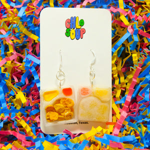 Nacho Lunchable Tray Earrings
