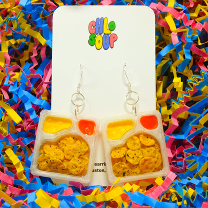Nacho Lunchable Tray Earrings
