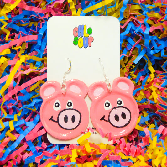 Pig Zoo Pal Inspired Earrings