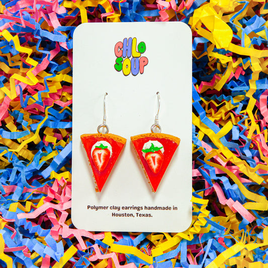 Strawberry Layer Cheesecake Earrings