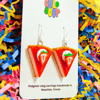 Strawberry Layer Cheesecake Earrings