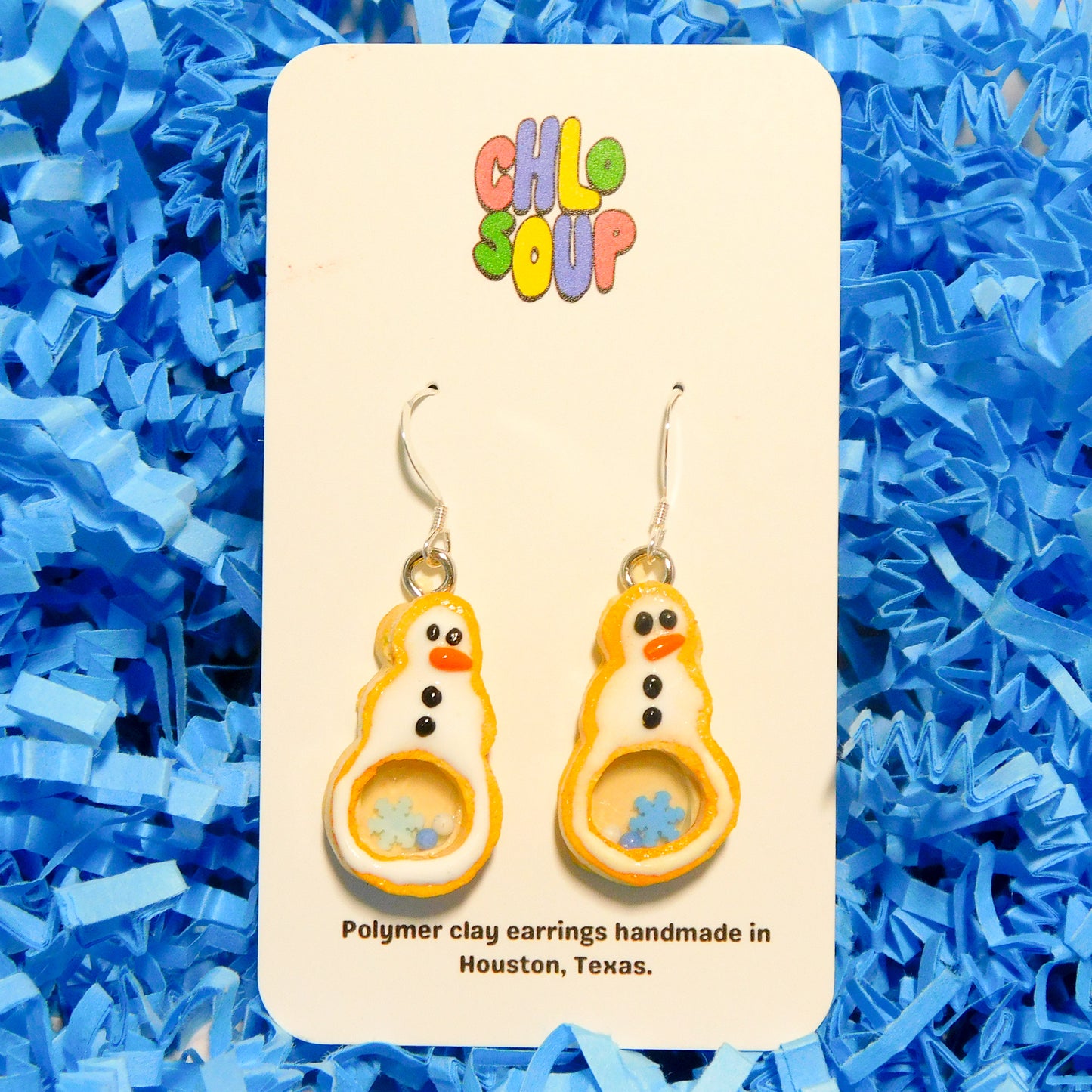 Snowman Shaker Cookie Earrings