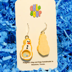 Snowman Shaker Cookie Earrings
