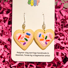 Load image into Gallery viewer, Heart Shaped Frosted Sugar Cookie Earrings