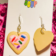 Load image into Gallery viewer, Heart Shaped Frosted Sugar Cookie Earrings