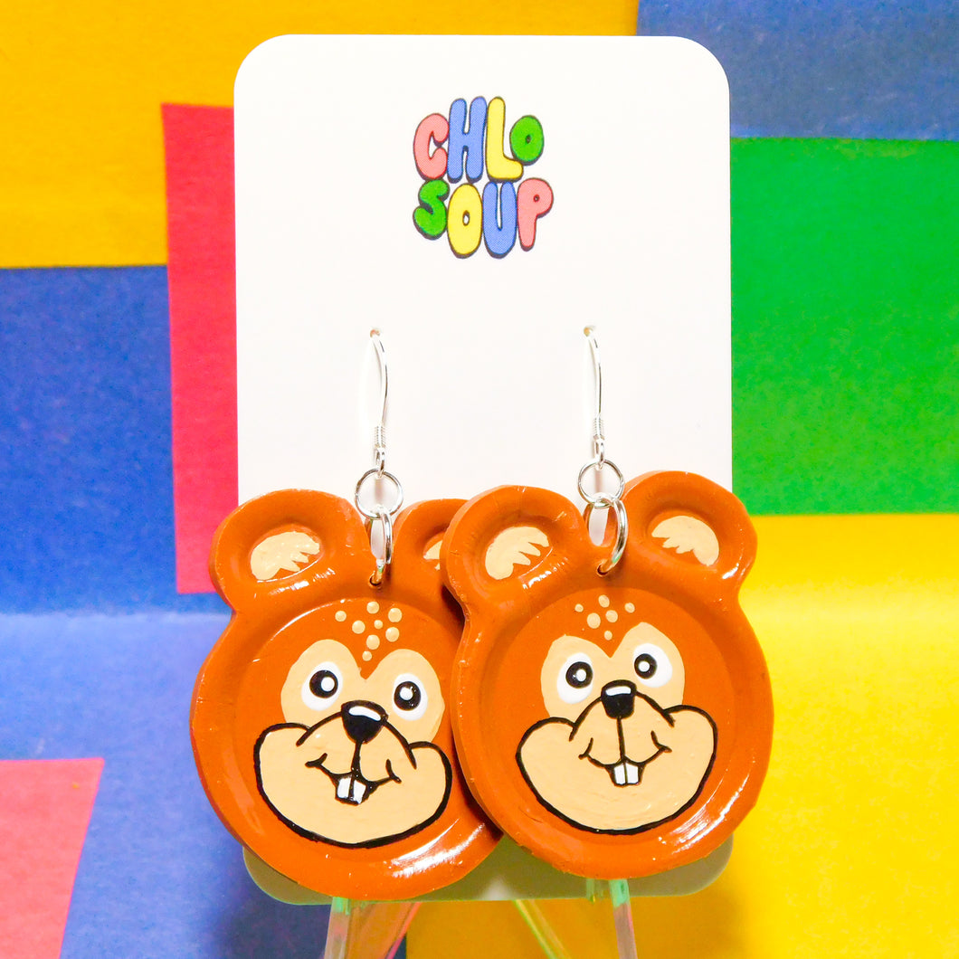 Chipmunk Zoo Pal Inspired Earrings