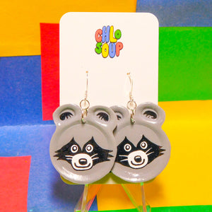 Raccoon Zoo Pal Inspired Earrings