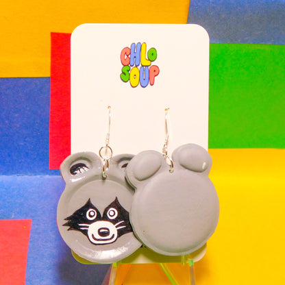 Raccoon Zoo Pal Inspired Earrings