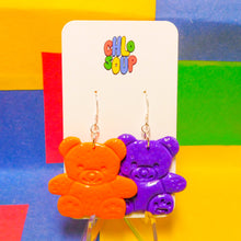 Load image into Gallery viewer, Large Random Mismatch Counting Bear Earrings