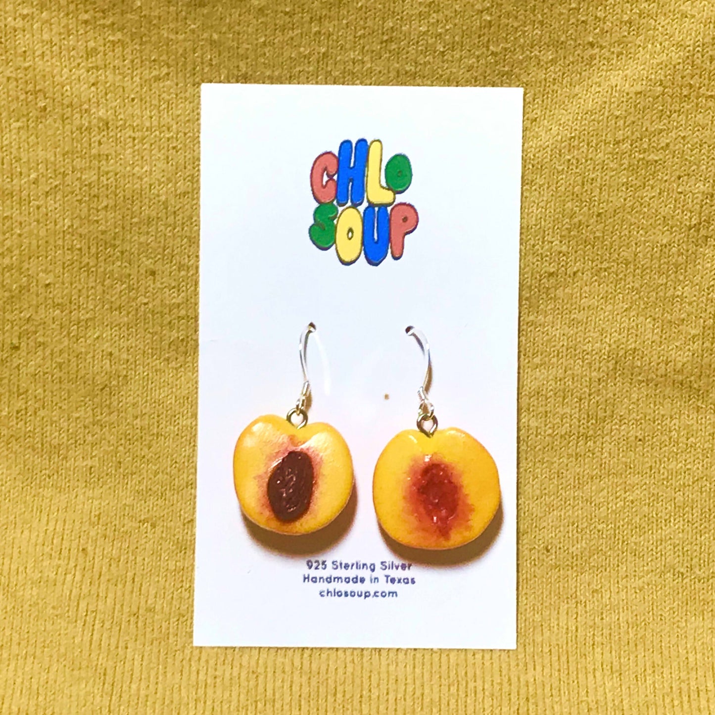Peach Half Earrings