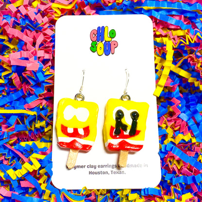 Cursed Sponge Ice Cream Pop Earrings