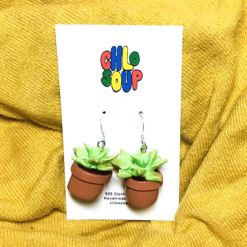 Potted Succulent Earrings