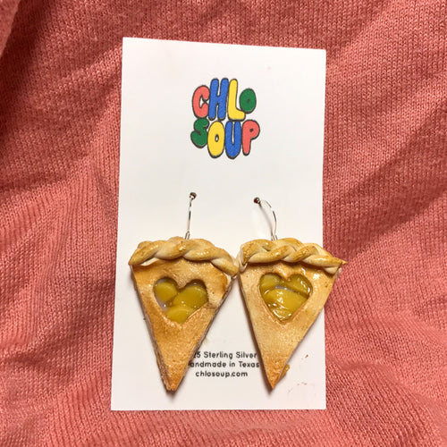 Heart Cutout Apple Pie Earrings