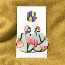 Load image into Gallery viewer, Cherry Blossom Slab Earrings