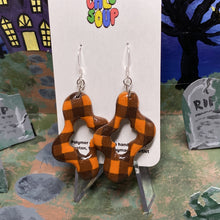 Load image into Gallery viewer, Gingham Squiggle Earrings