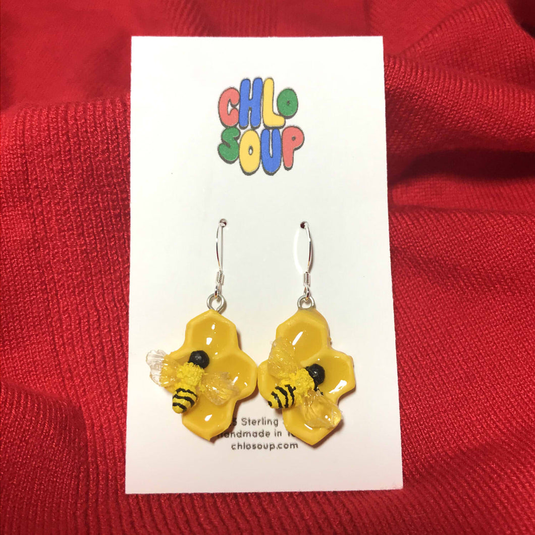 4 Comb Honeycomb Earrings