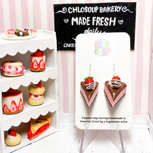 Load image into Gallery viewer, Strawberry Chocolate Cheesecake Earrings